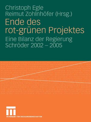 cover image of Ende des rot-grünen Projekts